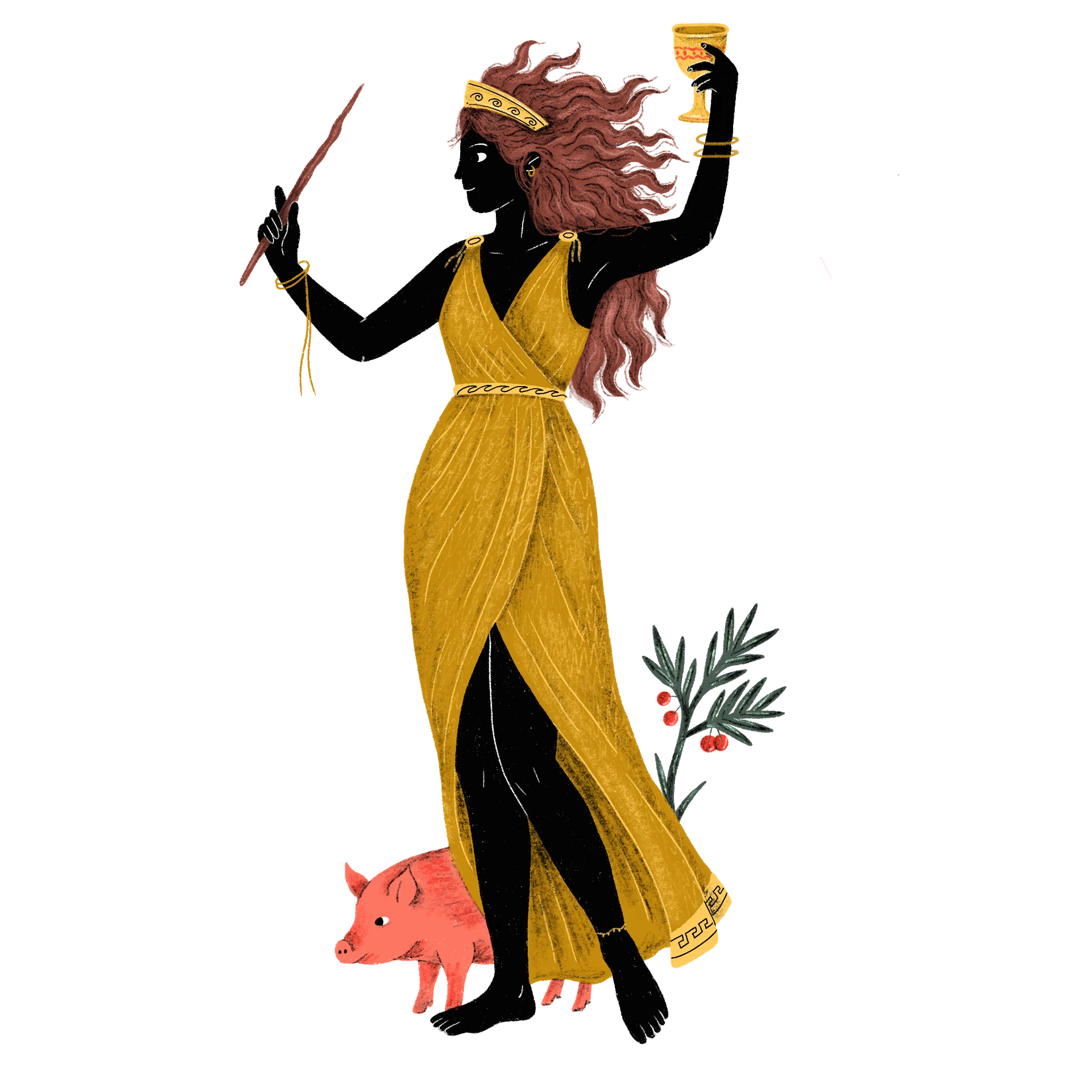 A finished character illustration from the Odyssey commission