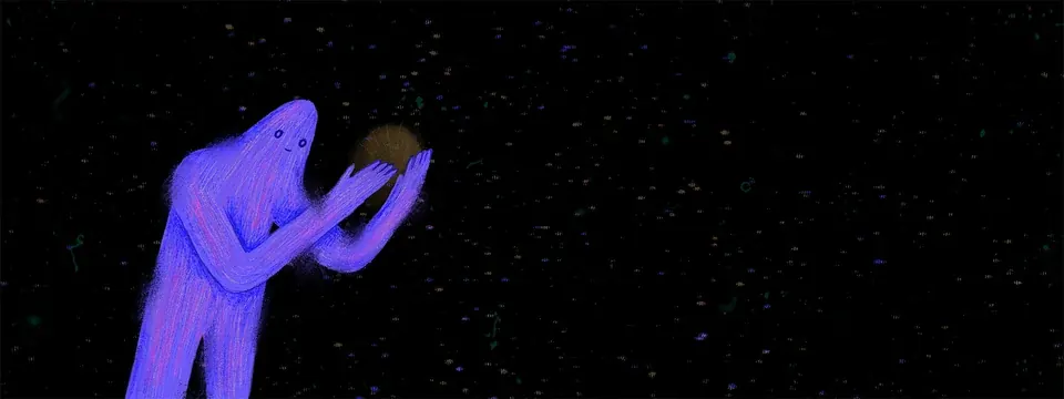 Still: Animated figure reaching towards the light