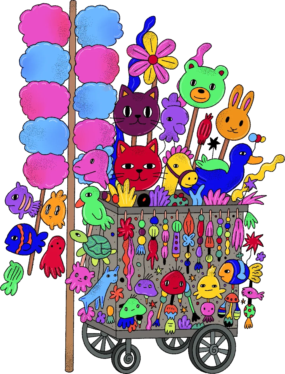 Street Vendor’s Stall, from the Canva Represents Colombia collection