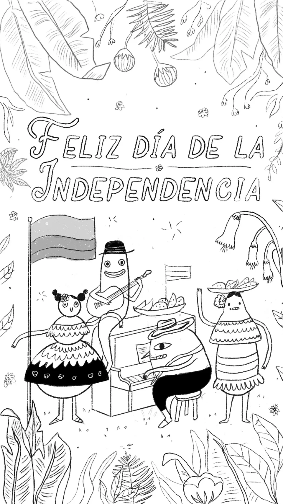 Colombia: the line drawing of the Mass Snap