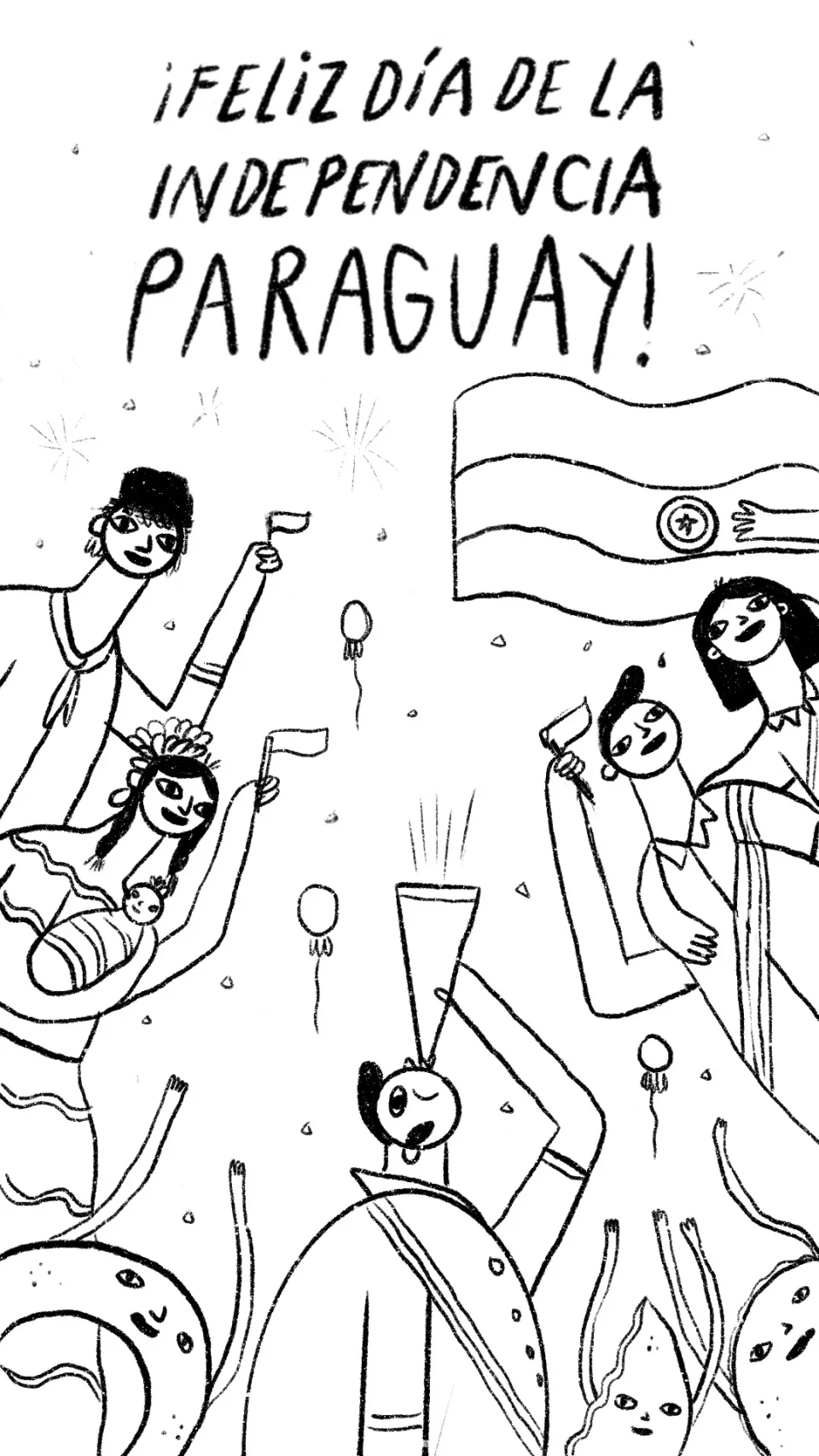 Paraguay: the line drawing of the Mass Snap