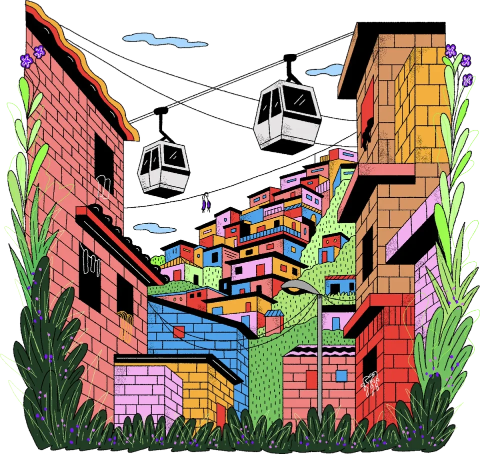 Medellín Metrocable, from the Canva Represents Colombia collection