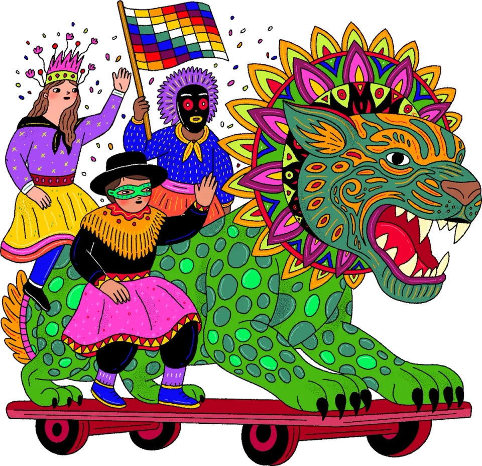 Blacks and Whites Festival Parade, from the Canva Represents Colombia collection
