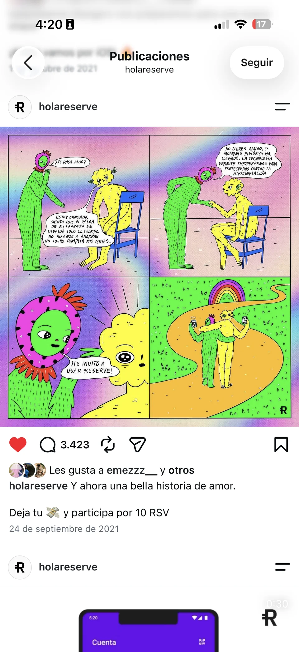 Reserve Latin America Instagram artwork, 8